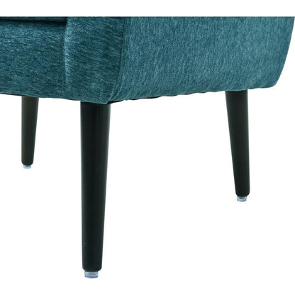 Modern Accent Chair Upholstered Foam Filled Living Room Chairs Comfy Reading Chair Mid Century Modern Chair with Chenille Fabric Lounge Arm Chairs Armchair for Living Room Bedroom (Teal)