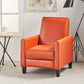 Recliner Push Back Chair for Elegant Home Decor Orange