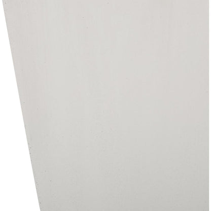 13" Outdoor Modern MGO Small Cast Stone Planter, White