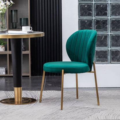 Amoa Contemporary 5-Piece Dining Set, White Round Dining Table with 4 Chairs