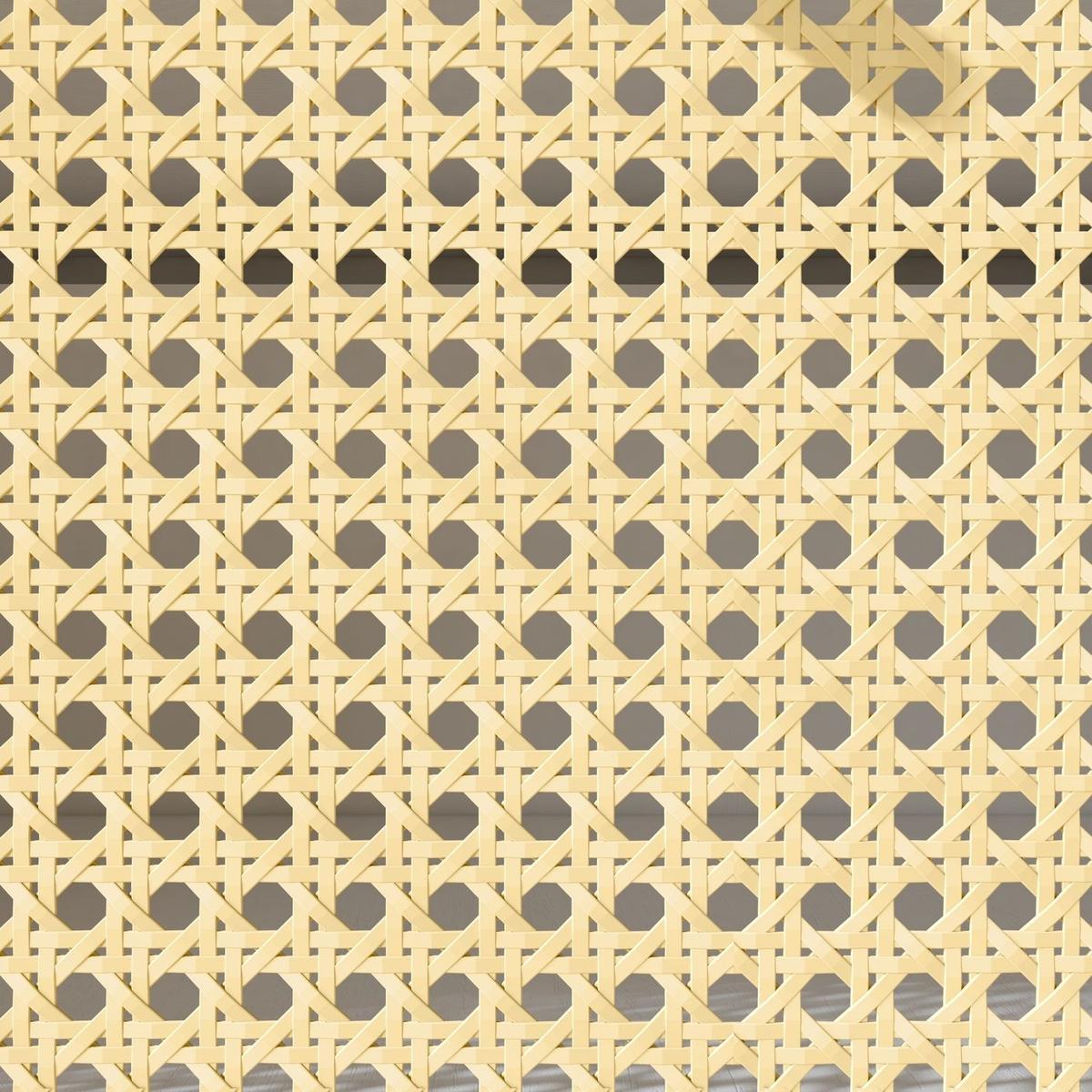 Storage Cabinet with Rattan Doors, Tall Freestanding Hutch Cabinet with Power Outlet,4 cabinet door and 4 Drawers& 1 Large Countertop, Buffet Drawer Cabinet door design