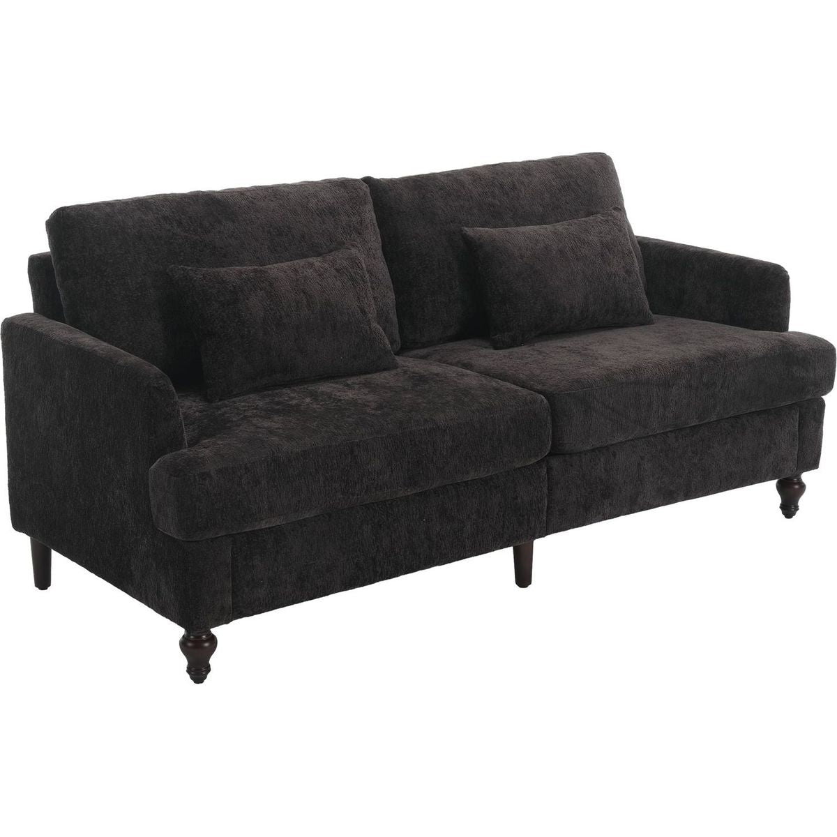Modern chenille Fabric Loveseat, 2-Seat Upholstered Loveseat Sofa Modern Couch