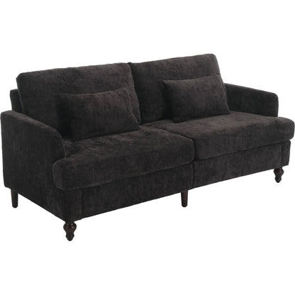 Modern chenille Fabric Loveseat, 2-Seat Upholstered Loveseat Sofa Modern Couch