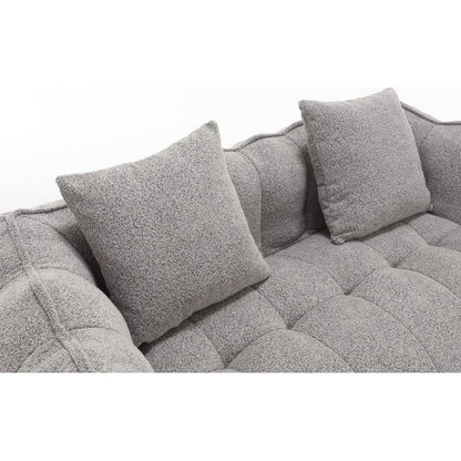 Soft beanbag chair with high resilience foam core for two people. The comfortable square recliner sofa is ideal for family members and friends engaged in games, reading, watching TV