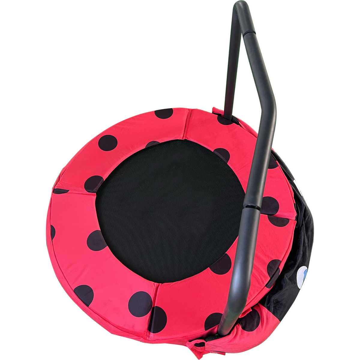 XTP003 Assembled children's trampoline happy expression outdoor and indoor dual-use ladybug black and red foldable iron tube for kids age 3 - 7