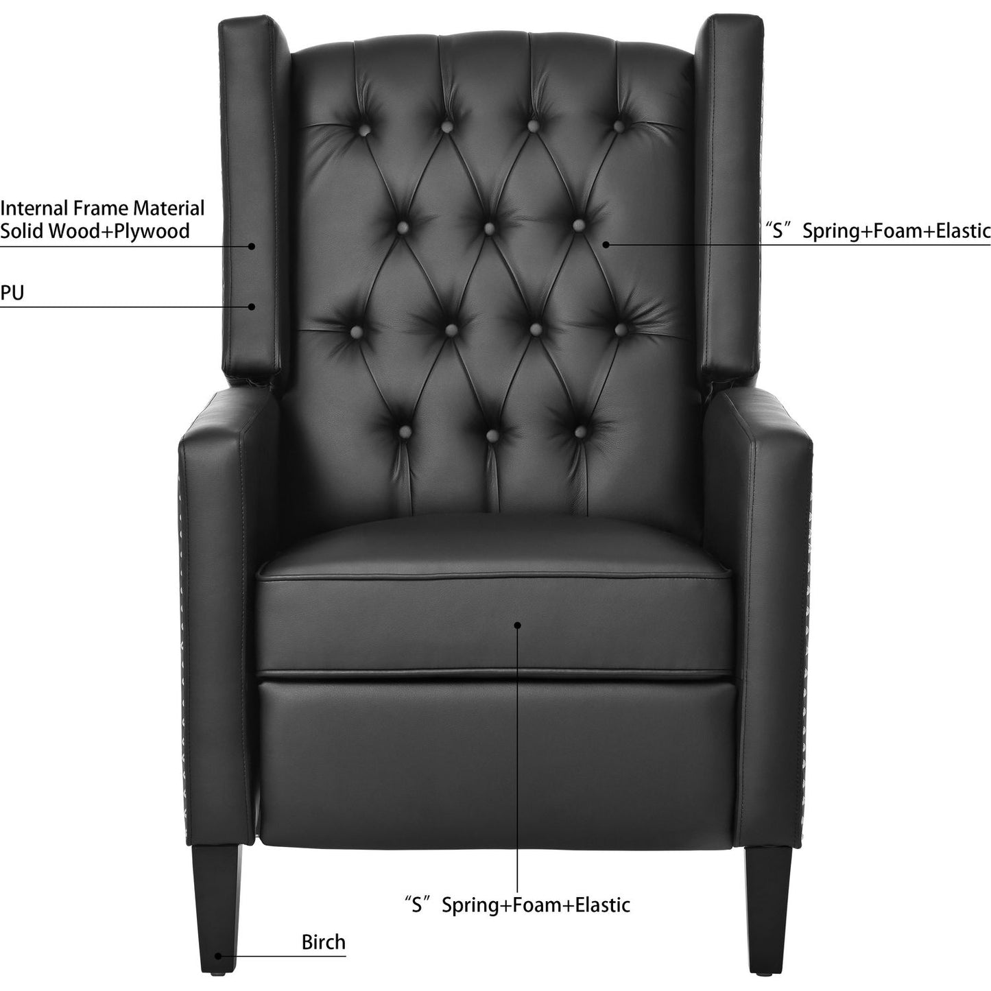 27.16" Wide Manual Wing Chair Recliner