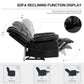 Breathable Leather Massage Recliner Chair, Manual Living Room Reclining Sofa