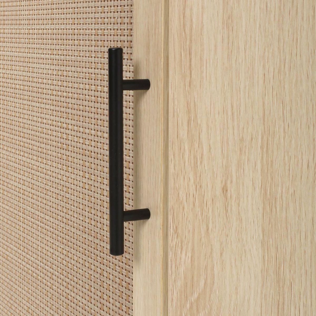 Corner cabinet, Rattan door,Freestanding Corner Tables For Small Spaces, Corner Shelf Stand For Living Room, Kitchen, Bathroom, Bedroom