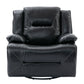 360 Swivel and Rocking Home Theater Recliner Manual Recliner Chair with a LED Light Strip for Living Room,Bedroom, Black