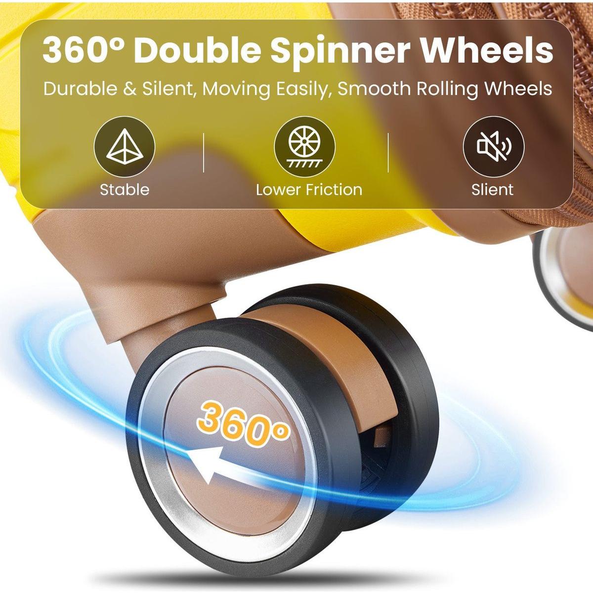 Luggage Sets 4 Piece(14/20/24/28), Expandable Lightweight Suitcase with 4 Double 360 Degrees Mute Spinner Wheels PP Materials Durable TSA Lock Travel Luggage