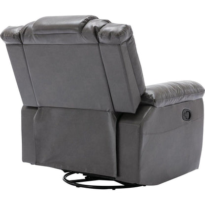 360Swivel and Rocking Home Theater Recliner Manual Recliner Chair with Wide Armrest for Living Room,Bedroom, Grey