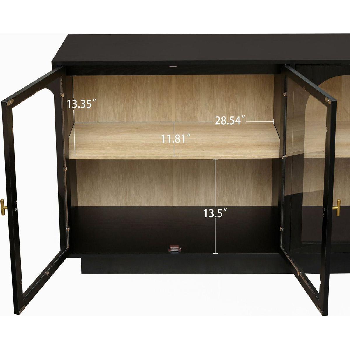 Storage Cabinet with Acrylic Door for Living Room, Dining Room, Study