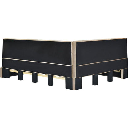 Full Size Upholstered Daybed/Sofa Bed Frame-Beige, Velvet