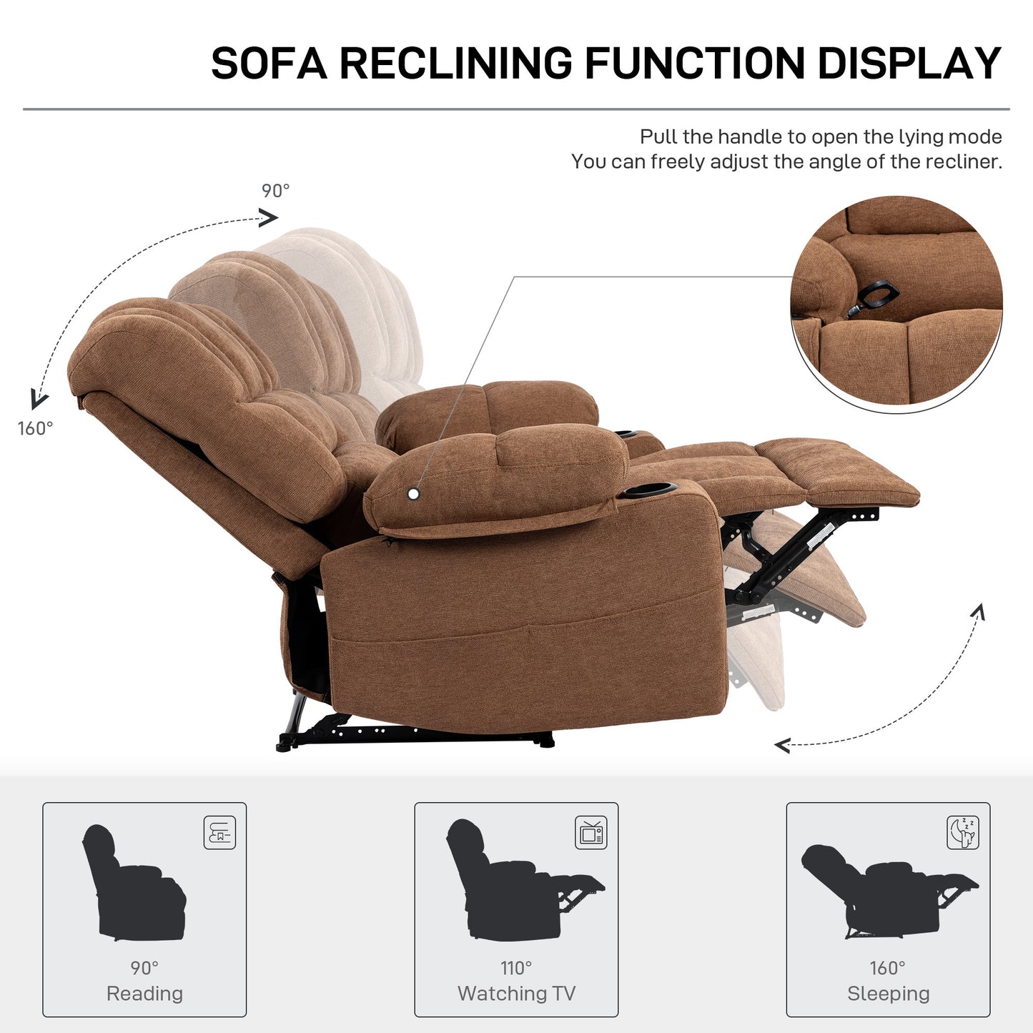 Massage Recliner Chair Sofa with Heating Vibration