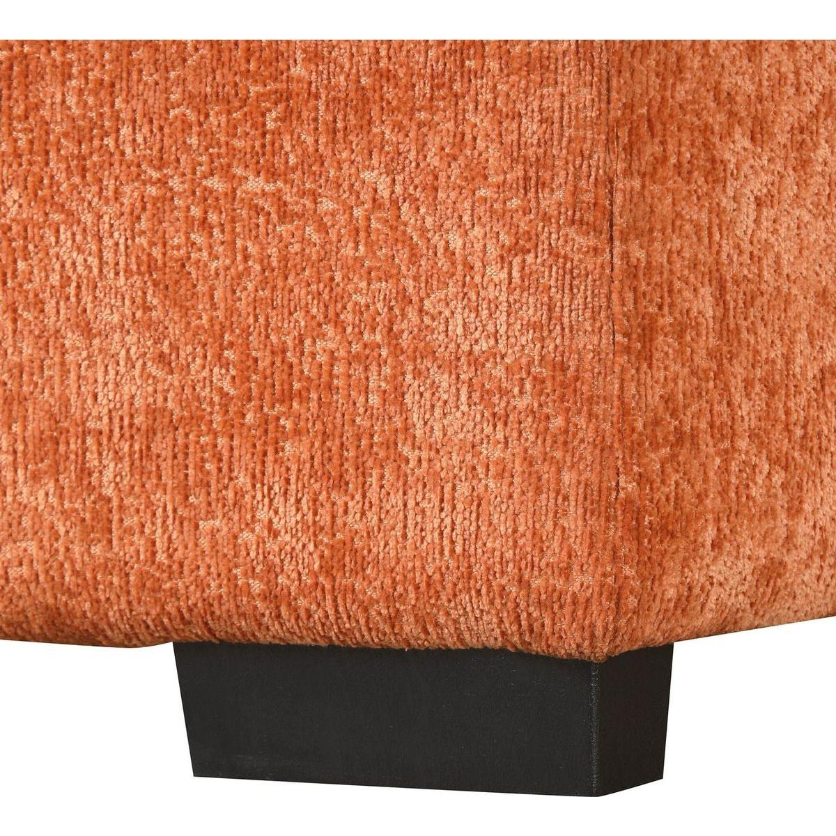82.67"Convertible Sofa Bed Sectional Sofa Sleeper L-shaped Sofa with a Storage Ottoman,Two Pillows, Two Power Sockets and Two USB Ports for Living Room, Orange
