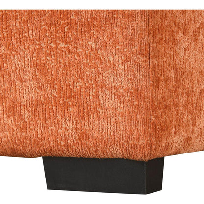 82.67"Convertible Sofa Bed Sectional Sofa Sleeper L-shaped Sofa with a Storage Ottoman,Two Pillows, Two Power Sockets and Two USB Ports for Living Room, Orange