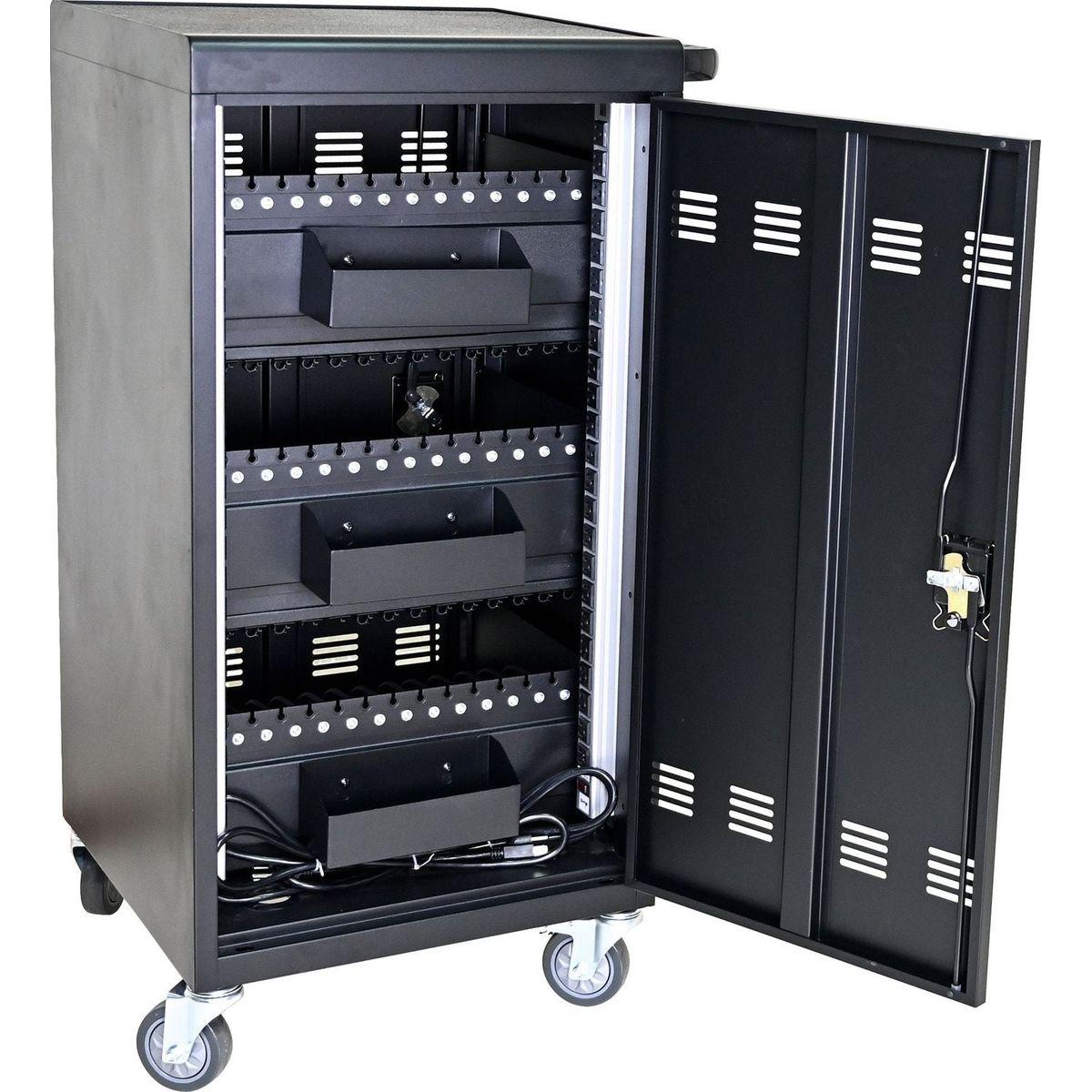 Mobile Charging Cart and Cabinet for Tablets Laptops 45-Device