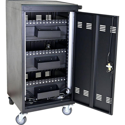 Mobile Charging Cart and Cabinet for Tablets Laptops 45-Device
