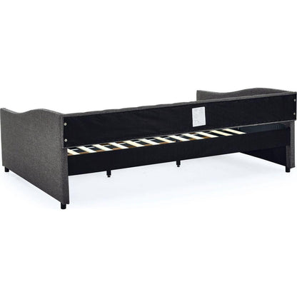 Queen Size Daybed with Drawers Upholstered Tufted Sofa Bed,,with Button on Back and Copper Nail on Waved Shape Arms(84.5"x63.5"x26.5")