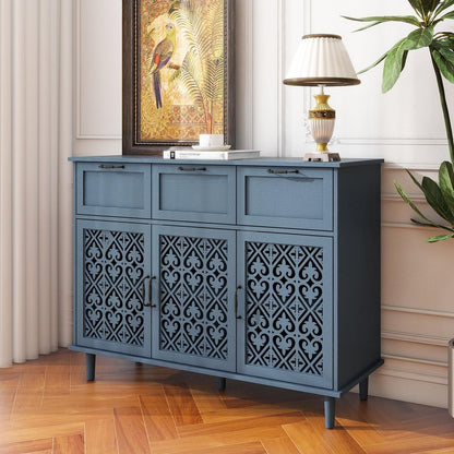 3 Door 3 Drawer Cabinet, American Furniture, Suitable for Bedroom, Living Room, Study - Streamdale Furniture