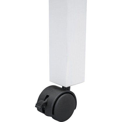 Full Size Loft Bed with Retractable Writing Desk and 4 Drawers, Wooden Loft Bed with Lateral Portable Desk and Shelves, White