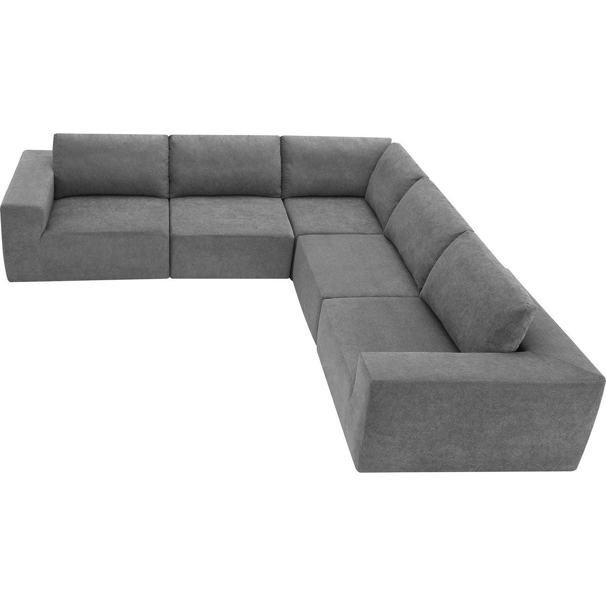 116x116" Modular L Shaped Sectional Sofa,Luxury Floor Couch Set,Upholstered Indoor Furniture,Foam-Filled Sleeper Sofa Bed for Living Room,Bedroom,5 PC Free Combination,3 Colors