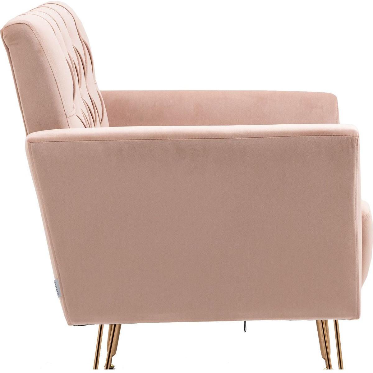 Accent Chair, leisure single sofa with Rose Golden feet