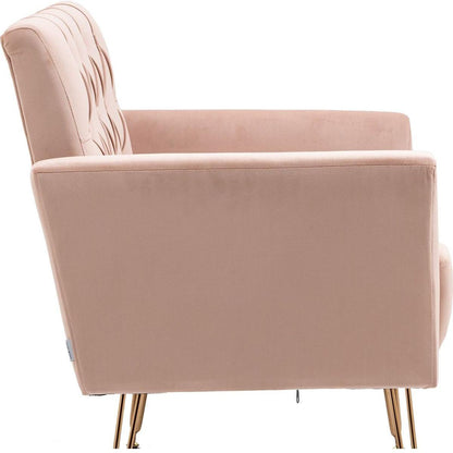 Accent Chair, leisure single sofa with Rose Golden feet