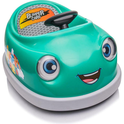 Bumper Car for Kids, 12v Dual Drive 1-6 Years Old Children's Electric Car with Pushrod Dinner Plate USB BT Music Rocking Horse Mode Anti-Collision Bumper Ride on Car