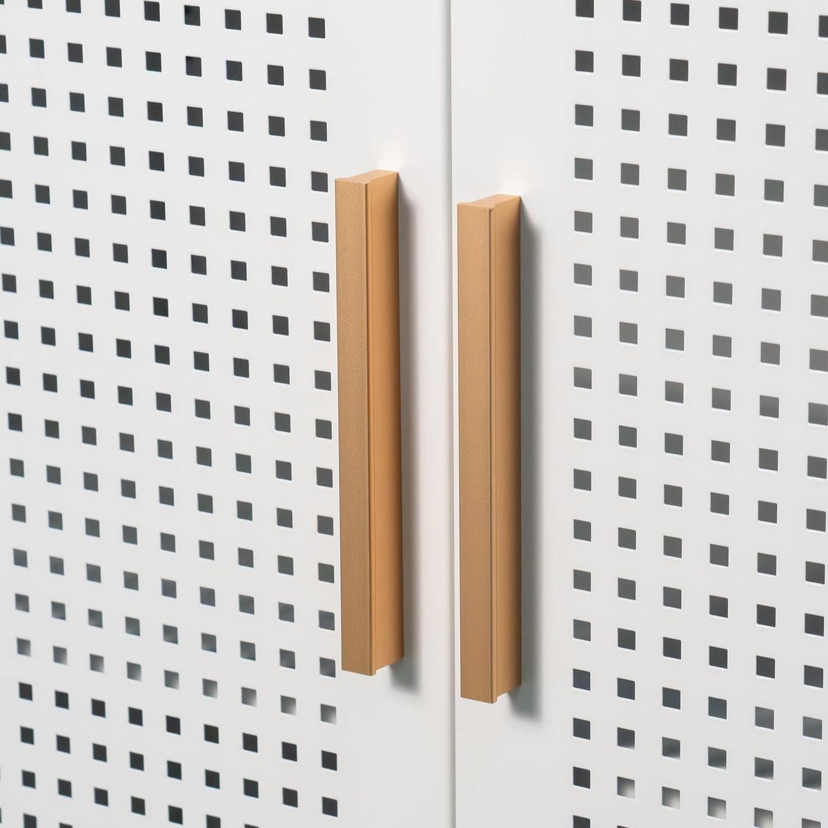 Metal Storage Cabinet with 2 Doors and 2 Adjustable Shelves, Steel Lockable Garage Storage Cabinet, Metal File Cabinet for Home Office School Gym, White