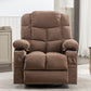 Massage Rocker Recliner Chair Rocking Chairs for Adults Oversized with 2 Cup Holders, USB Charge Port Soft Features a Manual Massage and Heat.(A+B)BROWN