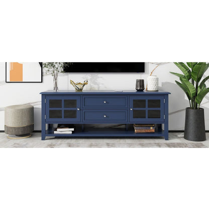 TV Stand for TVs up to 60", Entertainment Center with Multifunctional Storage Space, TV Cabinet with Modern Design, Media Console for Living Room, Bedroom - Streamdale Furniture