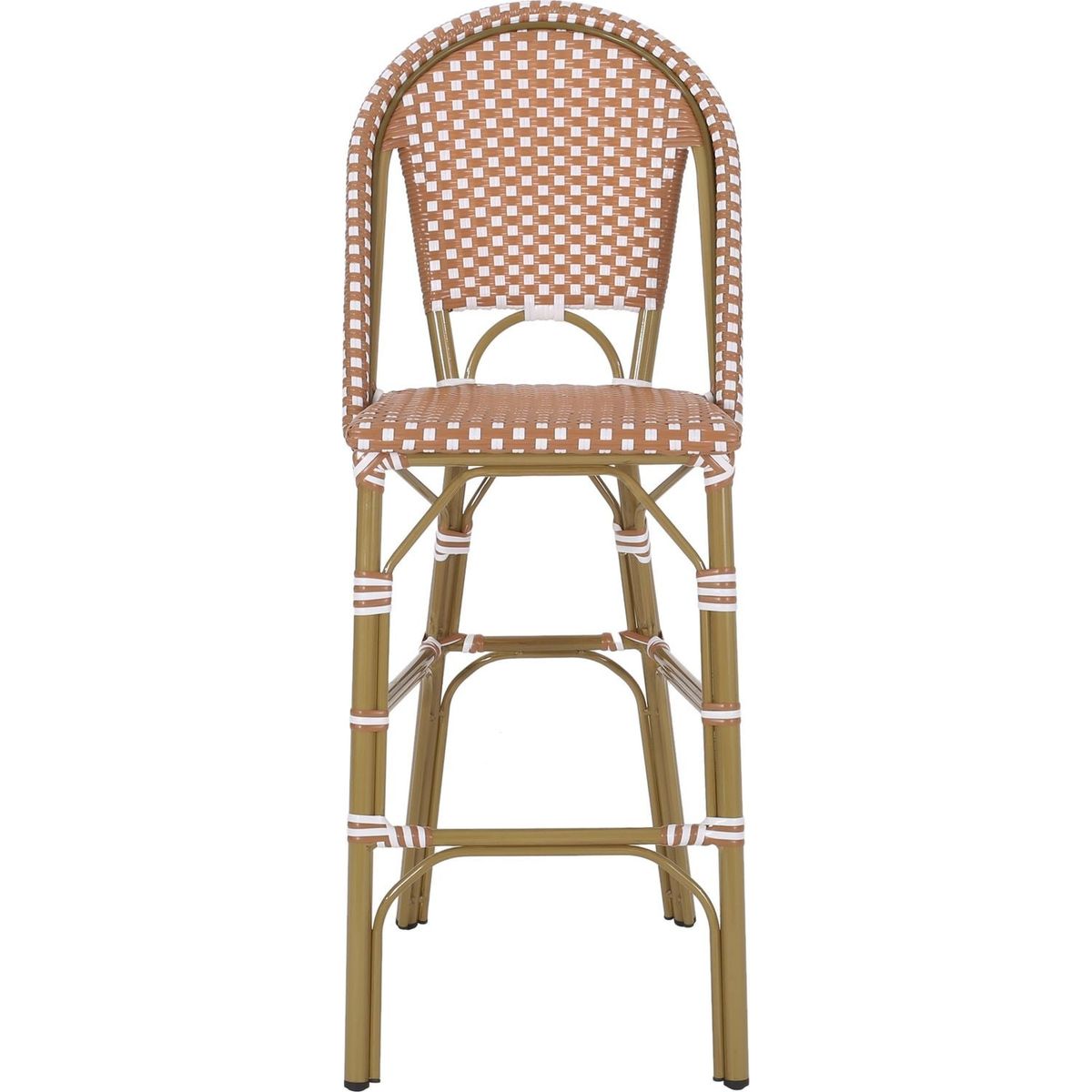 Wicker Bar Stool with Aluminum Frame (Set of 2)