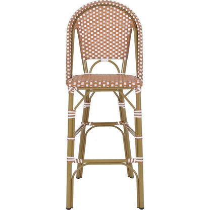 Wicker Bar Stool with Aluminum Frame (Set of 2)