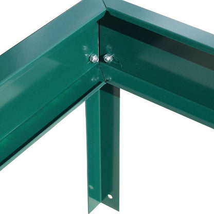 6.3'x10.2'x7' Polycarbonate Greenhouse, Heavy Duty Outdoor Aluminum Walk-in Green House Kit with Rain Gutter, Vent and Door for Backyard Garden, color green