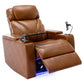 Power Motion Recliner with USB Charging Port and Hidden Arm Storage, Home Theater Seating with Convenient Cup Holder Design, and stereo(Light Brown)