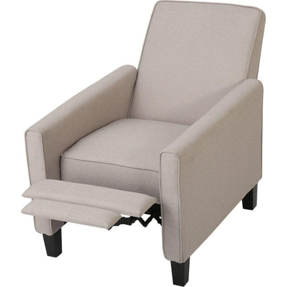 Recliner Push Back Chair for Elegant Home Decor Beige