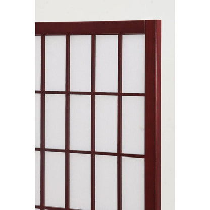 4 Panel Oriental Shoji Screen / Room Divider, Cherry
