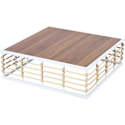 Modern Minimalist 7-Piece Metal Patio Sectional Sofa Set, All-Weather Garden Conversational Furniture Set with Thick Cushions and Coffee Table for Indoor Outdoor, White