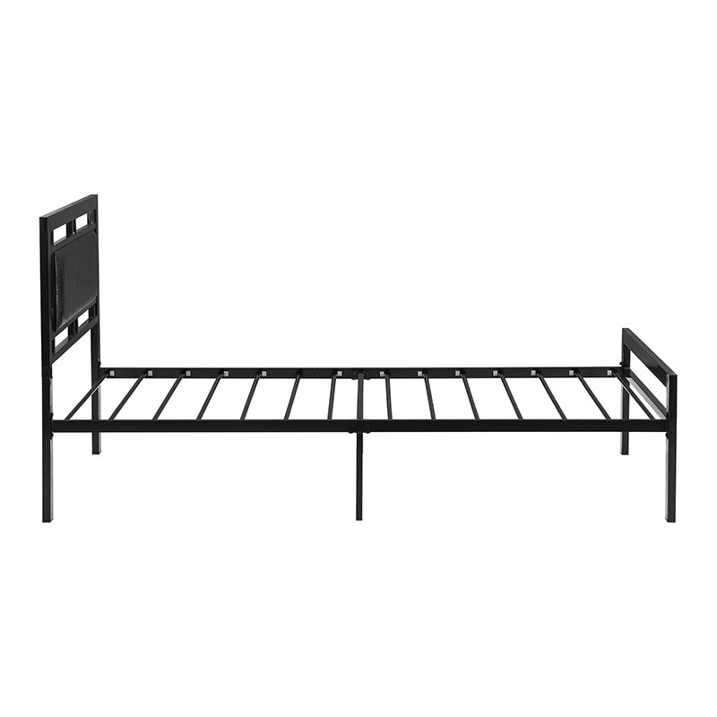 Twin Size metal bed Sturdy System Metal Bed Frame, Modern style and comfort to any bedroom, black