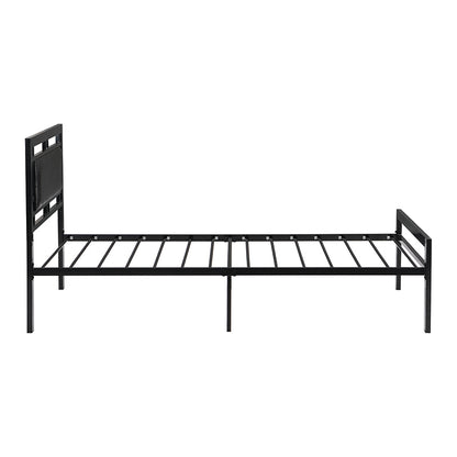 Twin Size metal bed Sturdy System Metal Bed Frame, Modern style and comfort to any bedroom, black