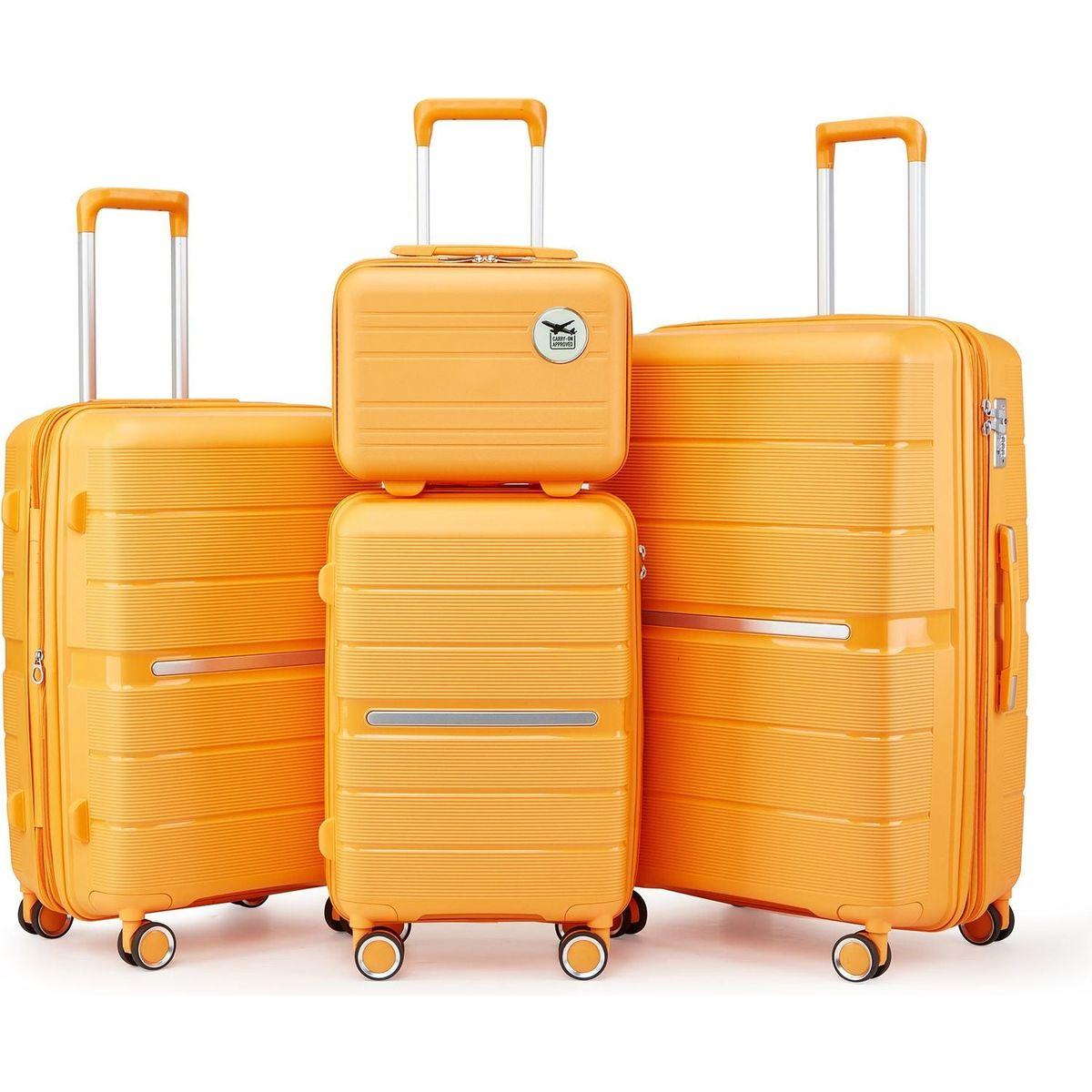 Luggage Sets 4 Piece(14/20/24/28) PP Lightweight & Durable Expandable suitcase