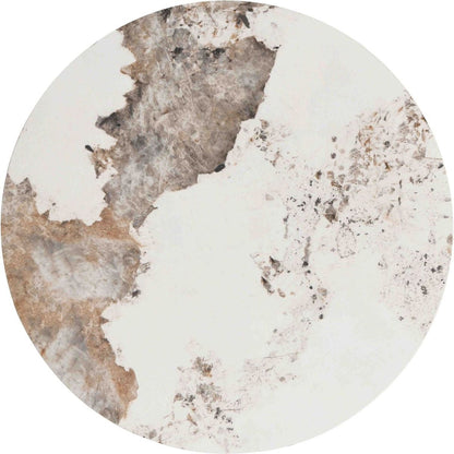 19.68 Inch Modern Nightstand with Drawer, Marble Round End Table with storage, Side Table for Living Room&Bedroom