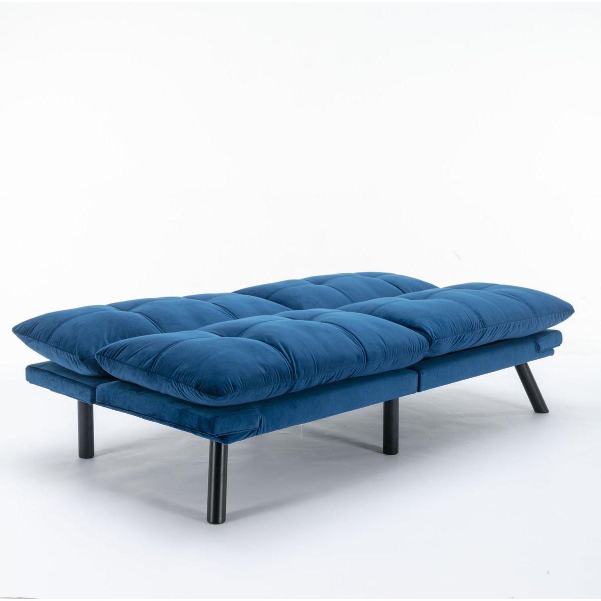Navy Blue Convertible Folding Modern sofa Bed
