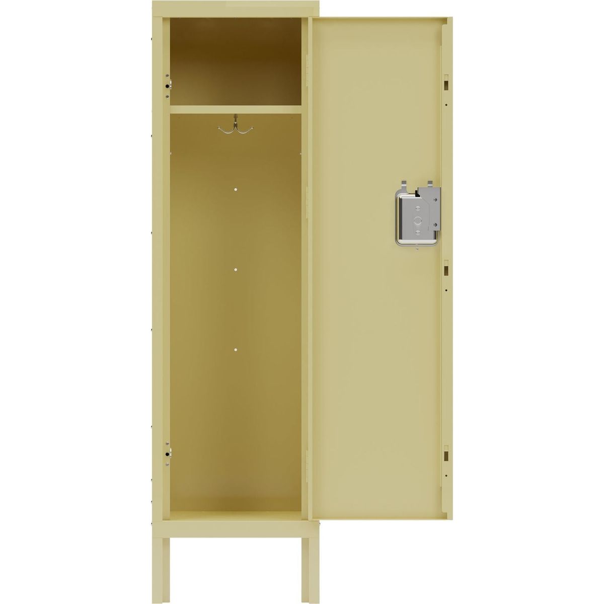 1 Door Tall Single Metal Locker-Retro Style Storage Cabinet--Industrial Furniture--For Living Room/Bedroom/Storage Room/Gym/School--Yellow