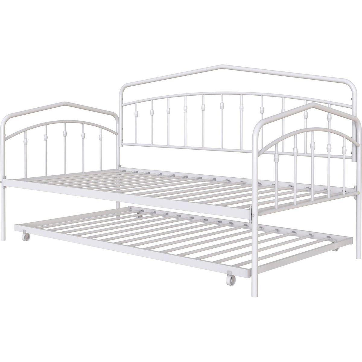 Fox Twin Daybed with Twin Trundle, White