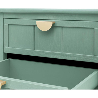 2 Drawer Side Table, American Style, End Table, Suitable for Bedroom, Living Room, Study