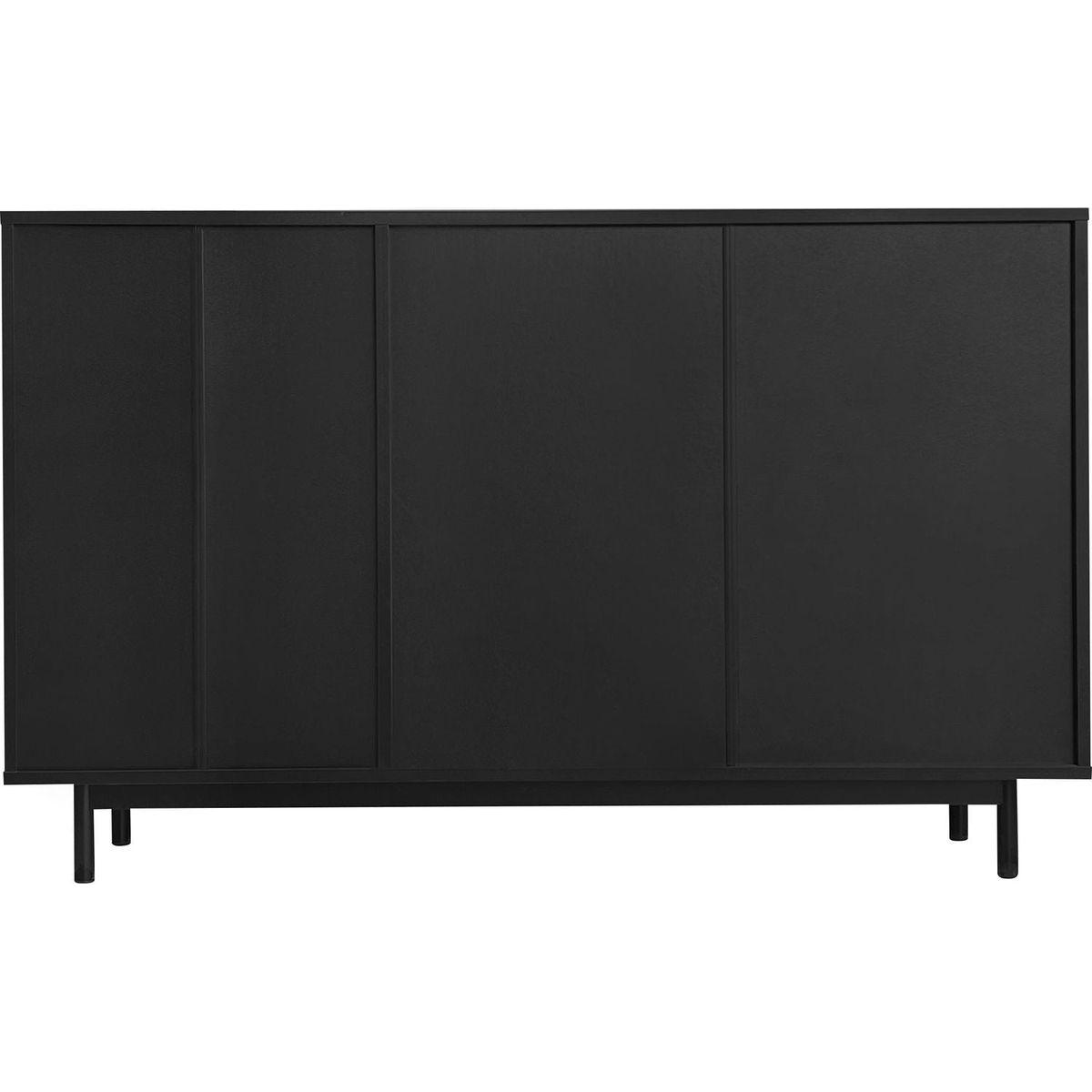 Wave Pattern Storage Cabinet with 2 Doors and 2 Drawers, Adjustable, Suitable for Study,Entrance and Living Room