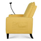 Recliner Chairs for Adults, Adjustable Recliner Sofa with Mobile Phone Holder & Cup Holder, Modern Reclining Chairs Fabric Push Back Recliner Chairs for Living Room, Bedroom, YELLOW