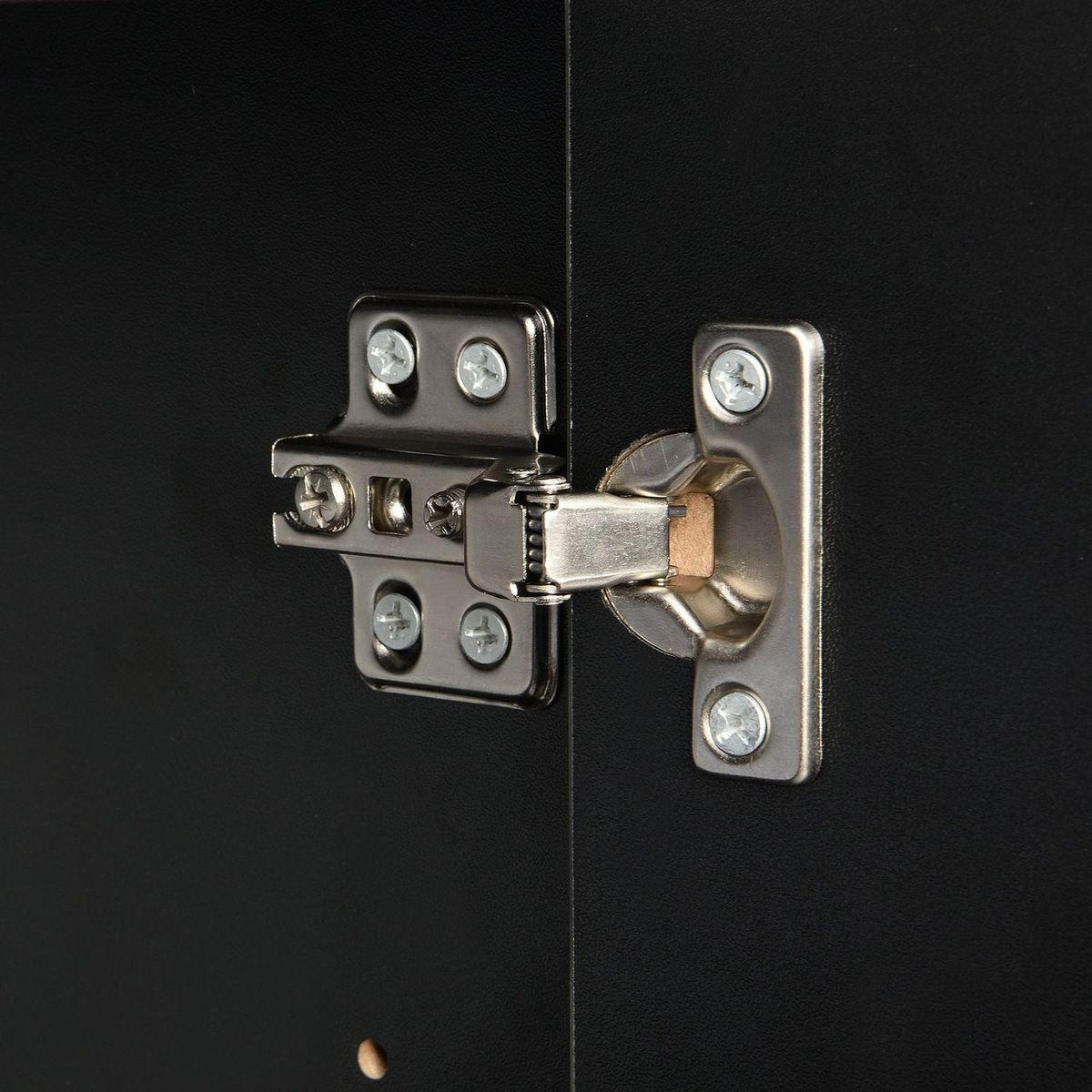 Sleek and Contemporary Shoe Cabinet with Adjustable Shelves, Minimalist Home Organizer with Solid Wood Legs, Storage Sideboard for Entryway, Living Room, Black